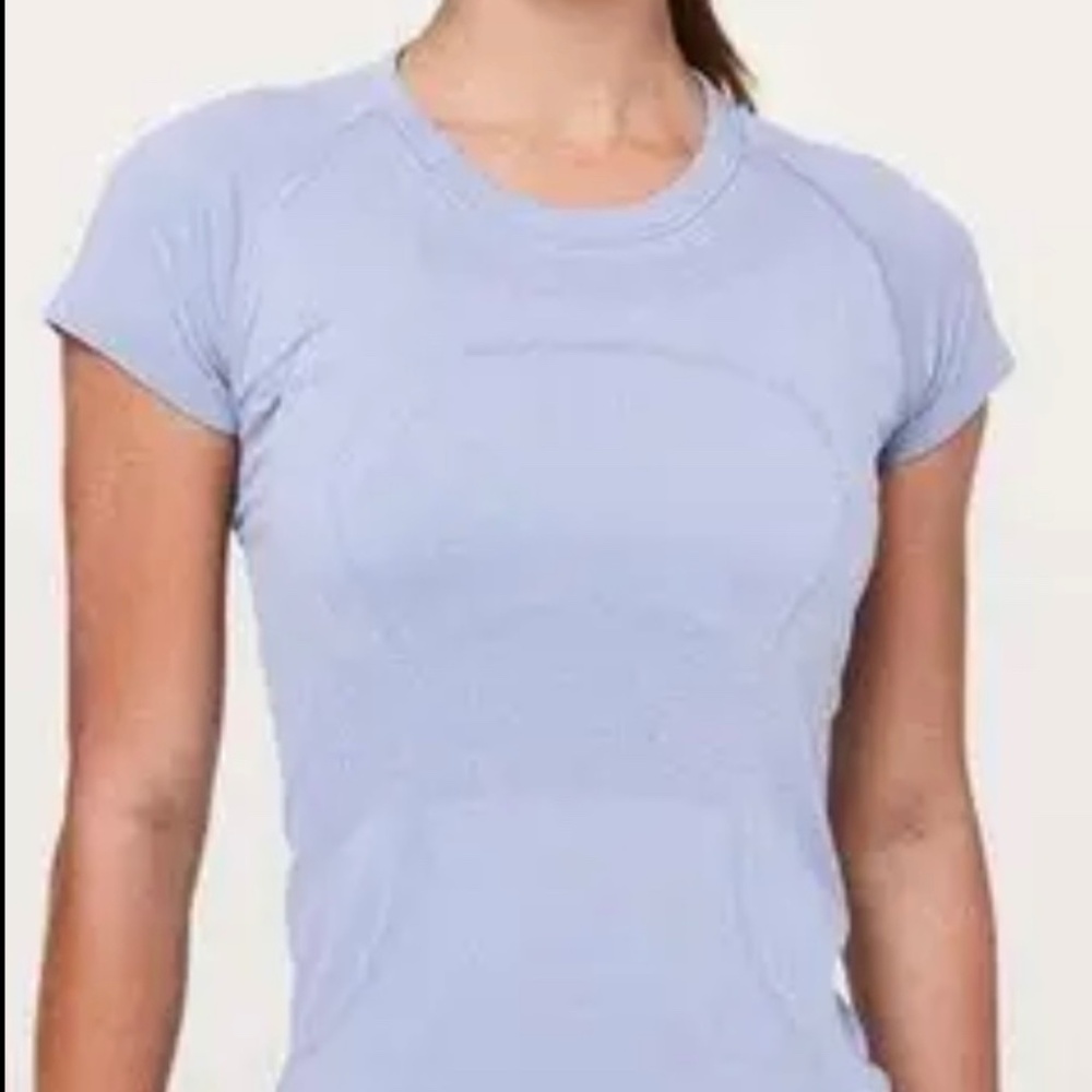 Lululemon Swiftly tech short sleeve crew light blue size 4 new with tags